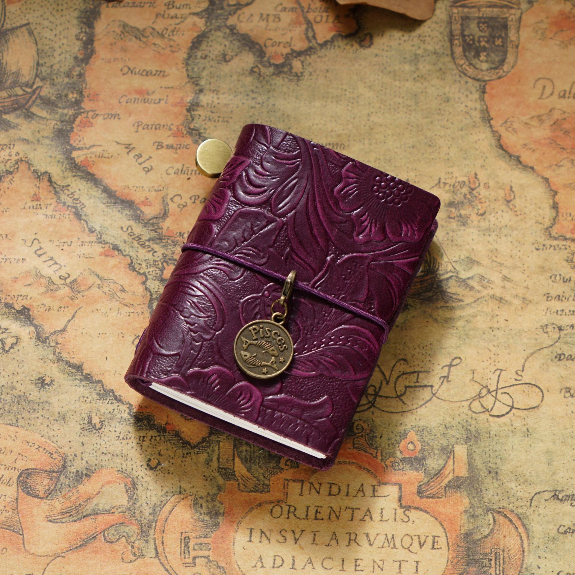Wholesale Traveler MINI Loose leaf Notebook with Head Layer Real  Leather Pocket Notebook